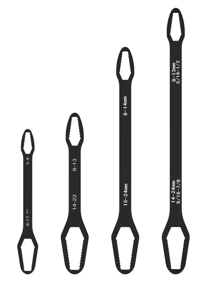 MEZON Universal Multifunctional Double-Ended Torx Wrench Hexagonal Double-Ended Wrench Adjustable Multifunction Bicycle Motorcycle Car Repair Tool (4 PCs Set) - Image 1